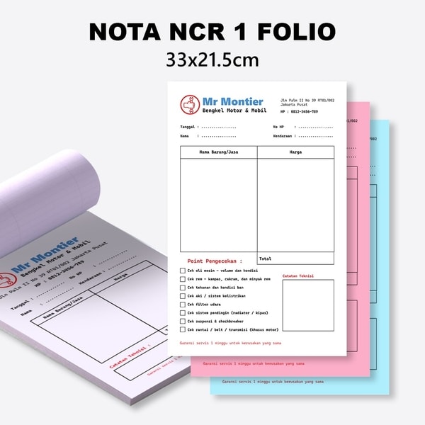 nota ncr 1/2 folio