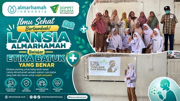 Ilmu Sehat Bertambah! Lansia Almarhamah Belajar Etika Batuk Yang Benar