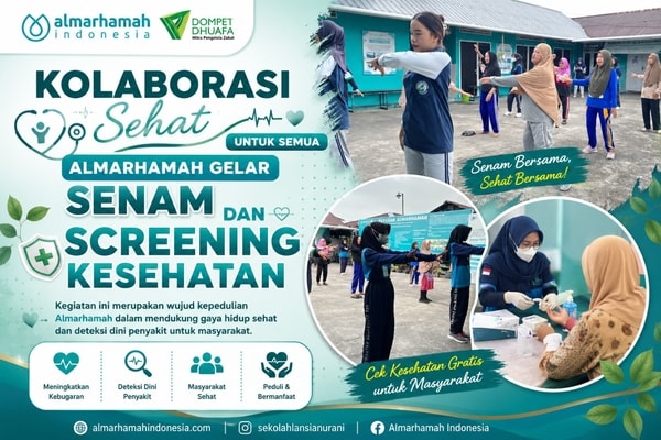 Kolaborasi Sehat untuk Semua: Almarhamah Gelar Senam dan Screening Kesehatan