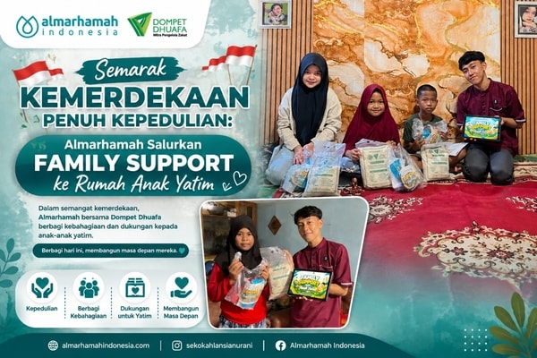 Semarak Kemerdekaan Penuh Kepedulian: Almarhamah Salurkan Family Support ke Rumah Anak Yatim