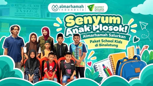 Senyum Anak Plosok! Almarhamah Salurkan Paket School Kids di Binalatung