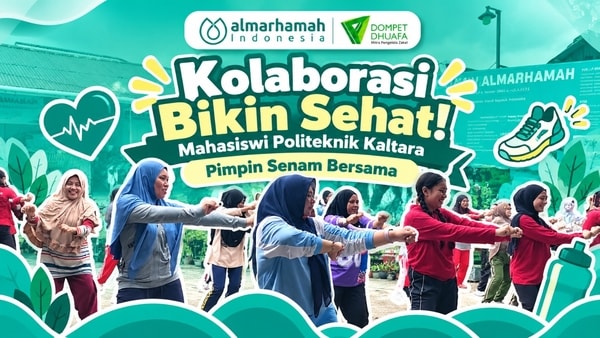 Kolaborasi Bikin Sehat! Mahasiswi Politeknik Kaltara Pimpin Senam Bersama