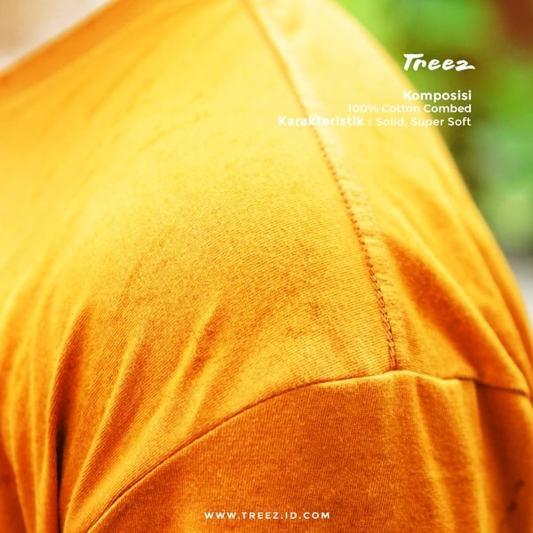 Kaos Polos Oversize Premium by Treez - Dark Mustard