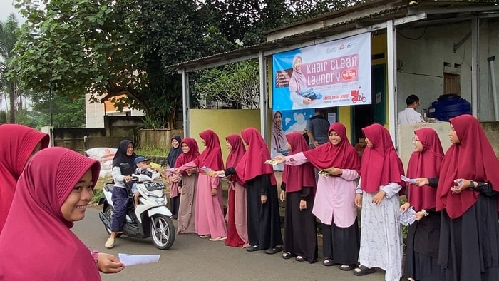 RTQ Khairukum berkolaborasi dengan YBM PLN Resmikan Usaha Mandiri Pesantren “Khair Clean Laundry"