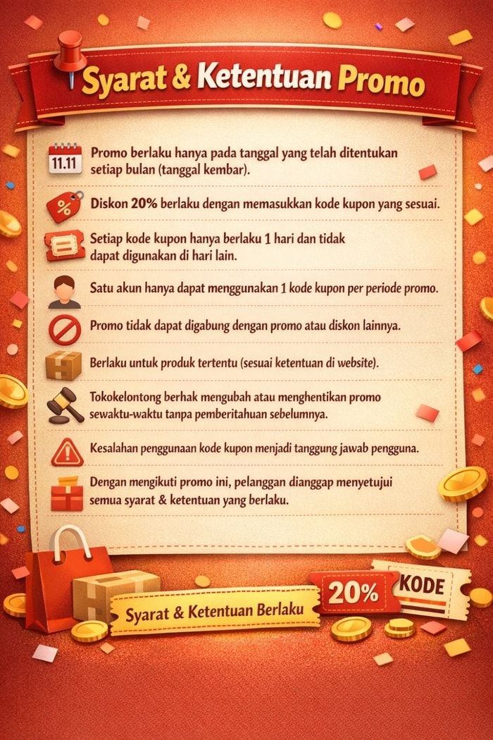 📌 Syarat & Ketentuan Promo