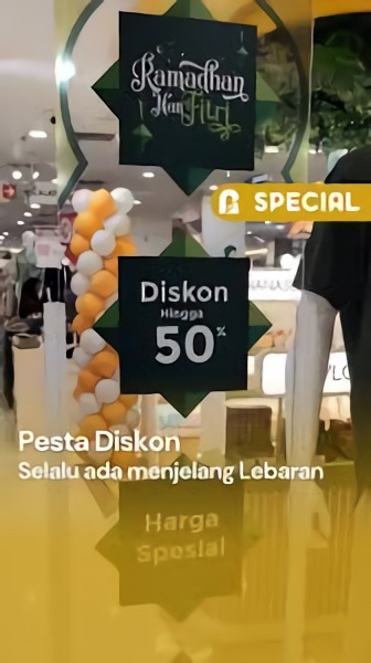 Brosur "Pesta Diskon" seperti Fashion Store