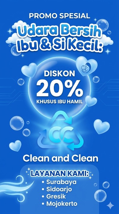 Udara Bersih untuk Ibu & Si Kecil: Promo Spesial Diskon 20% Cuci AC Khusus Ibu Hamil!