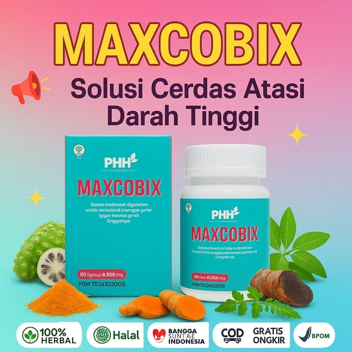 MAXCOBIX – Kapsul Herbal Menurunkan Tekanan Darah Tinggi (BPOM TR243020031)