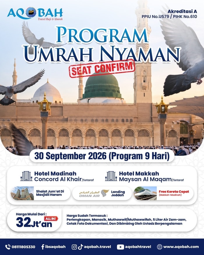 Umrah Nyaman 30 September 2026