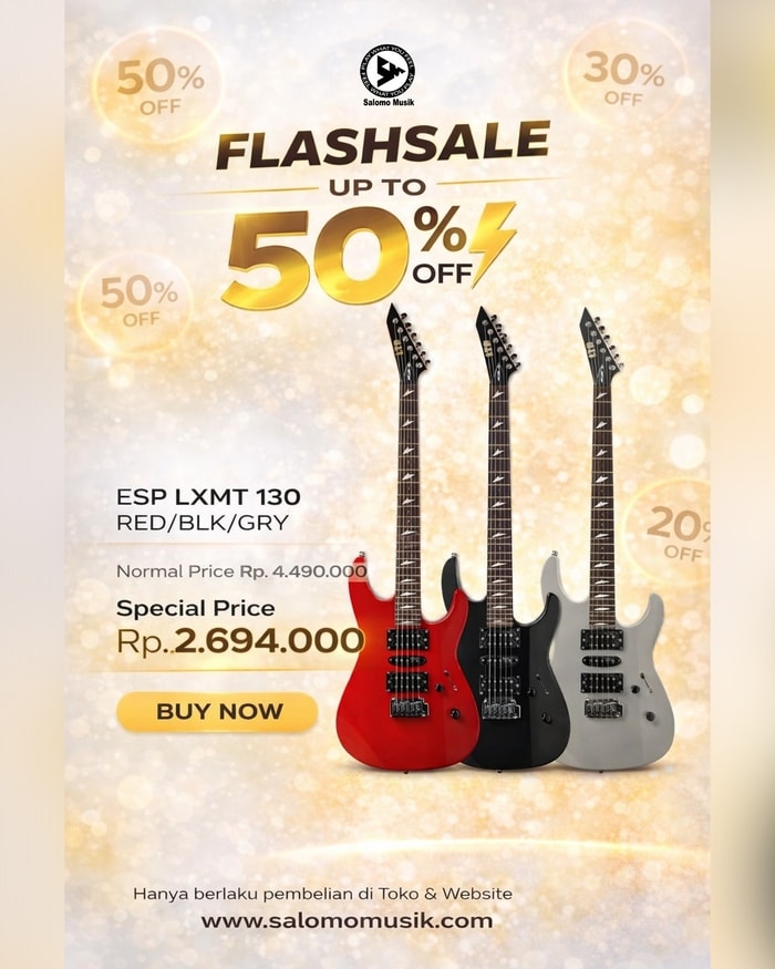 FLASH SALE! Gitar Elektrik ESP LXMT 130 Harga Spesial!
