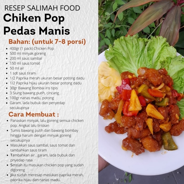 RESEP CHICKEN POP PEDAS MANIS