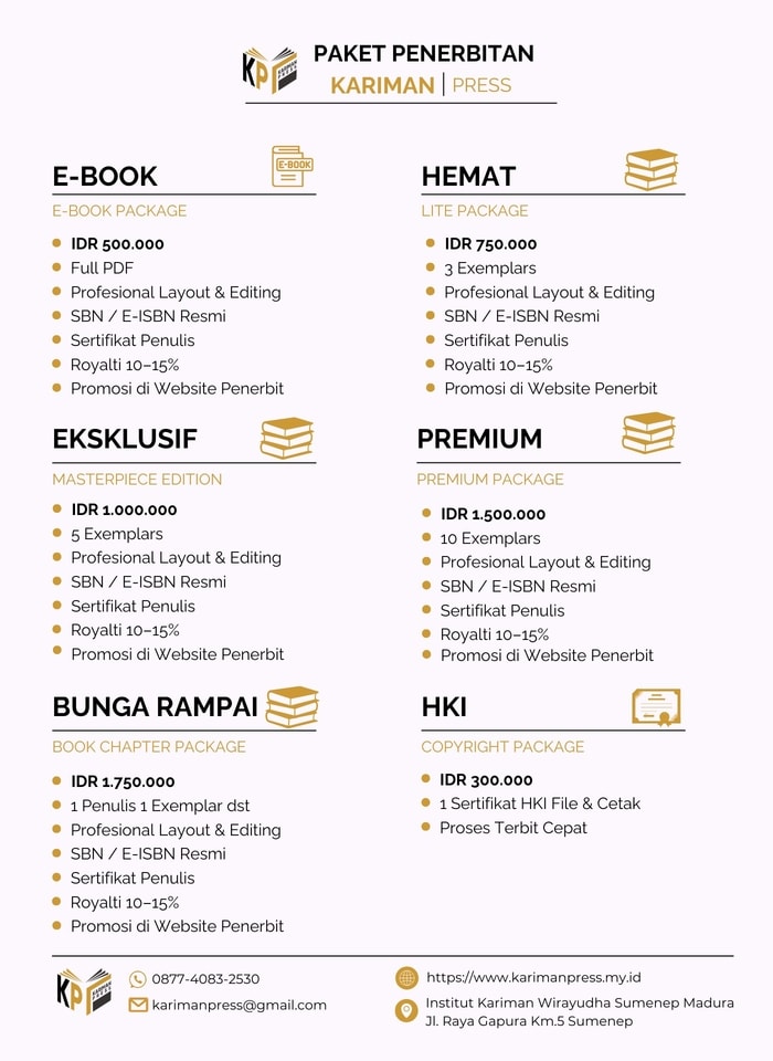 Cara Praktis Menerbitkan Buku Bersama Kariman Press – Pilih Paket Favorit Anda!
