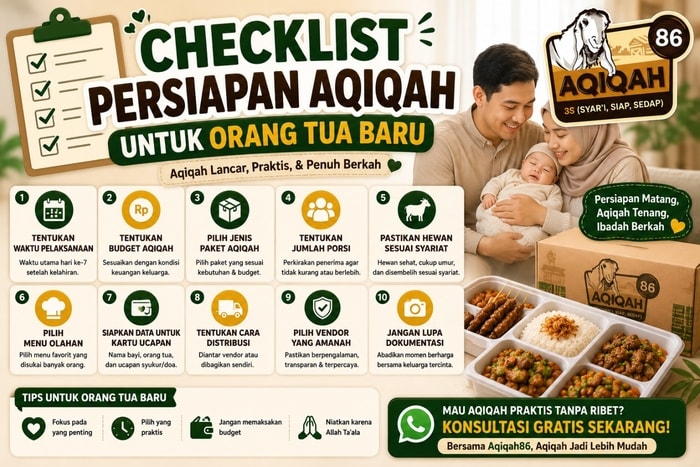 Checklist Persiapan Aqiqah untuk Orang Tua Baru