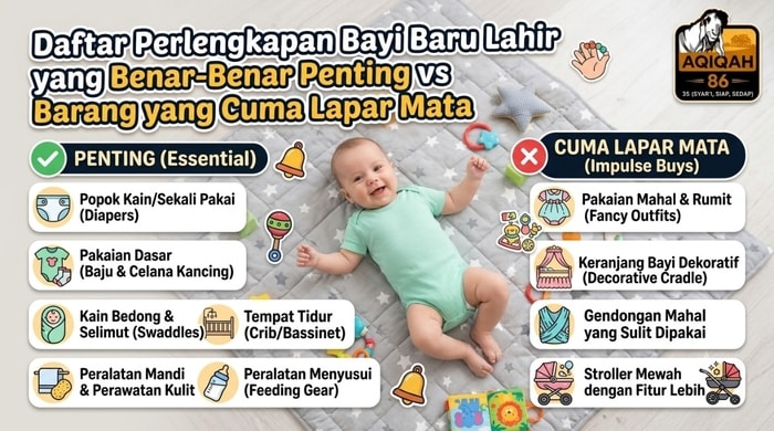 Daftar Perlengkapan Bayi Baru Lahir yang Benar-Benar Penting vs Barang yang Cuma Lapar Mata