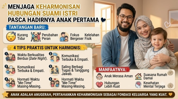 Menjaga Keharmonisan Hubungan Suami Istri Pasca Hadirnya Anak Pertama
