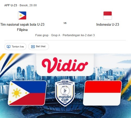 Jadwal Timnas Indonesia U23 Vs Filipina U23 2025