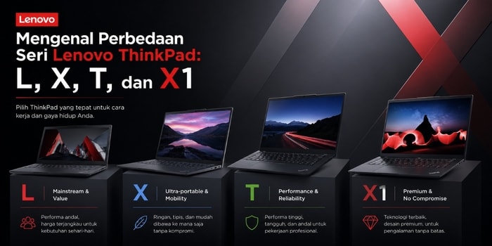 Mengenal Perbedaan Seri Lenovo ThinkPad: L, X, T, dan X1