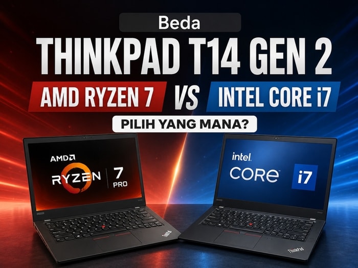 Beda ThinkPad T14 Gen 2 AMD Ryzen 7 vs ThinkPad T14 Gen 2 Intel Core i7, Pilih yang Mana?