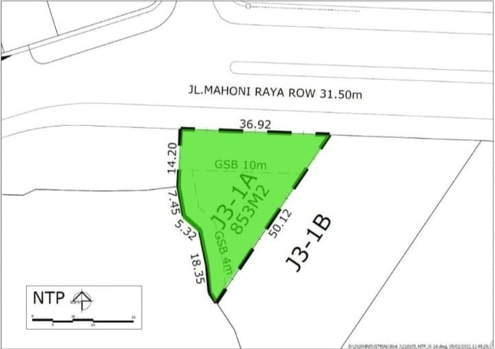 Kavling Industri di Jual di Delta Silicon Lippo Cikarang Kab Bekasi Luas 853Meter