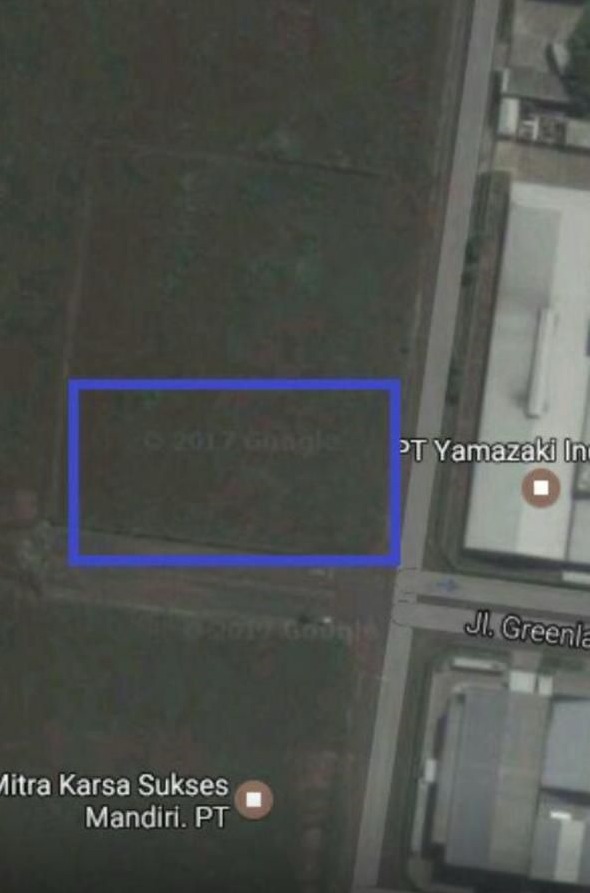 jual tanah industri di cikarang deltamas Greendland GIIC Cikarang Pusat Luas 1,1Ha