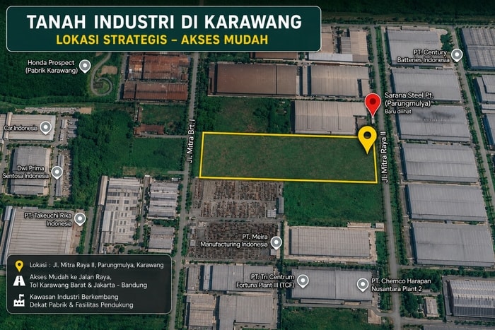 Kavling industri dijual di KIM Karawang Timur