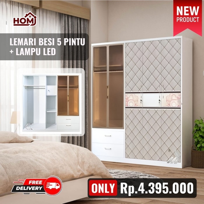 lemari besi 5 pintu