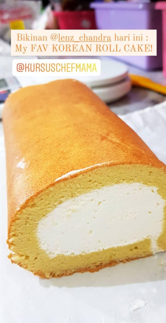 Korean Milky Roll Cake buat sendiri di rumah ^^