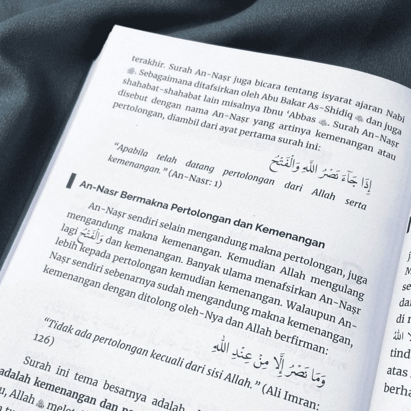 Contoh halaman dalam Quran Mapping - pembahasan Surah An-Nasr