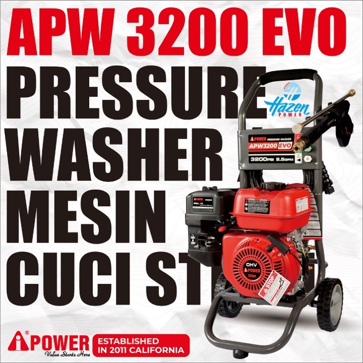 Jet Cleaner Alat Cuci Kendaraan High Pressure Washer Bensin AiPower APW 3200 EVO