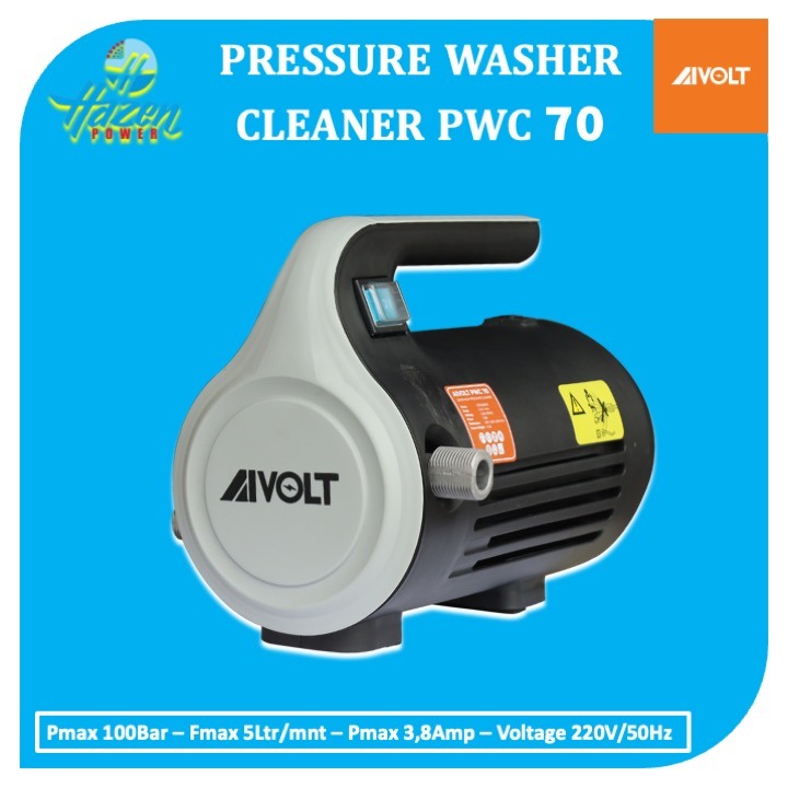 AiVolt Jet Cleaner PRESSURE WASHER CLEANER 20/100 BAR Type PWC-70 by HAZENpower
