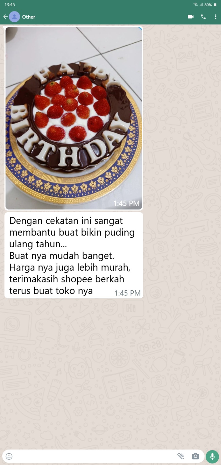 Cetakan Puding Ulang Tahun
