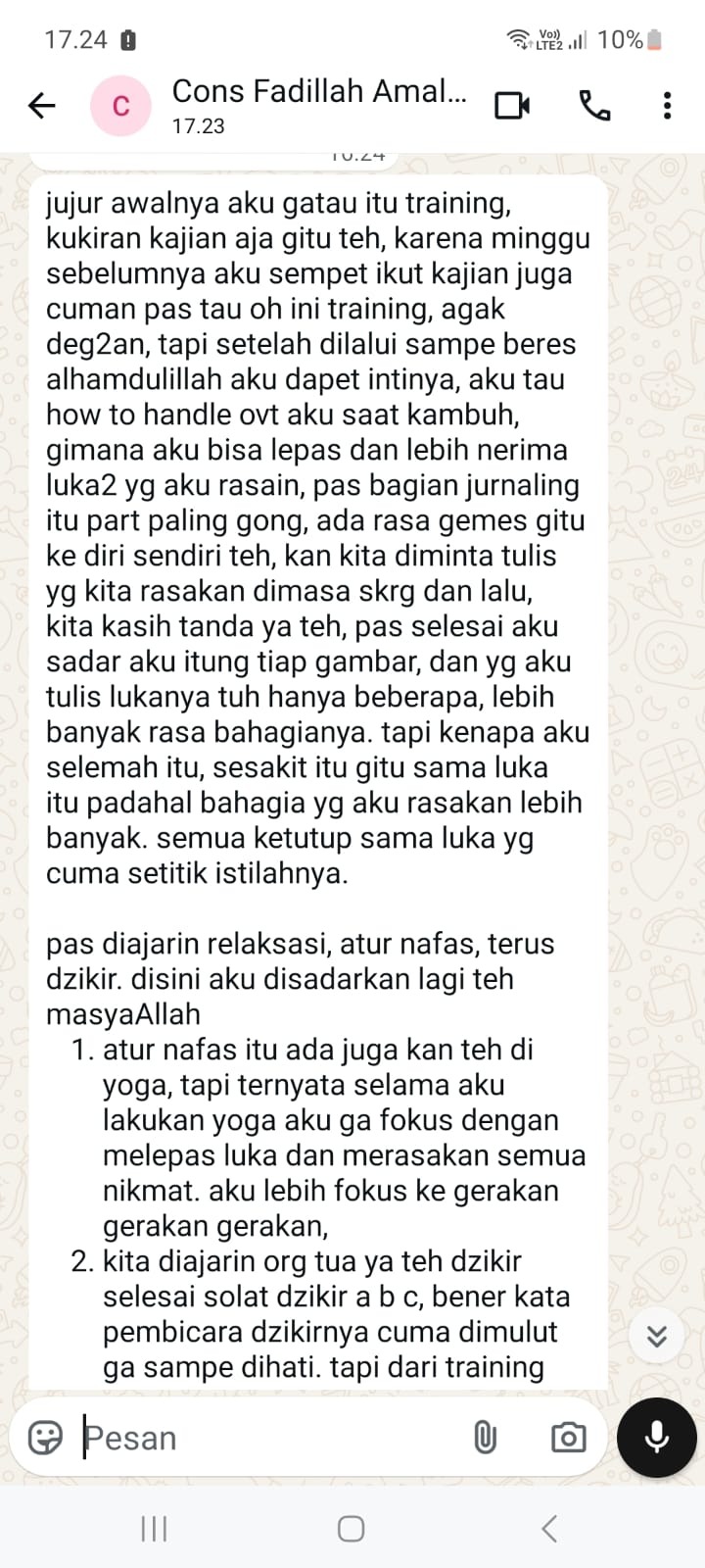 Testimoni Fadillah - Overthinking