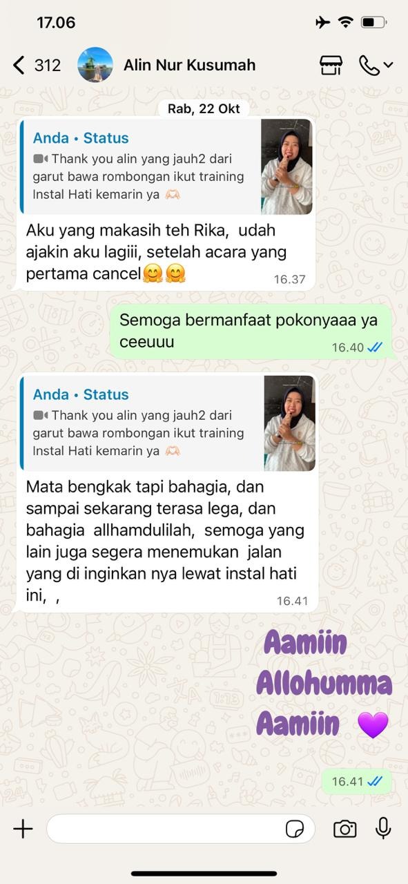 Testimoni Alin Nur - Nangis Lega