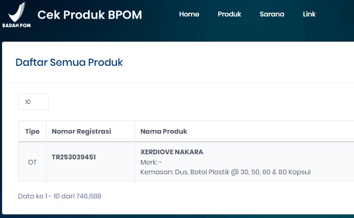 bpom xerdiove nakara obat jantung