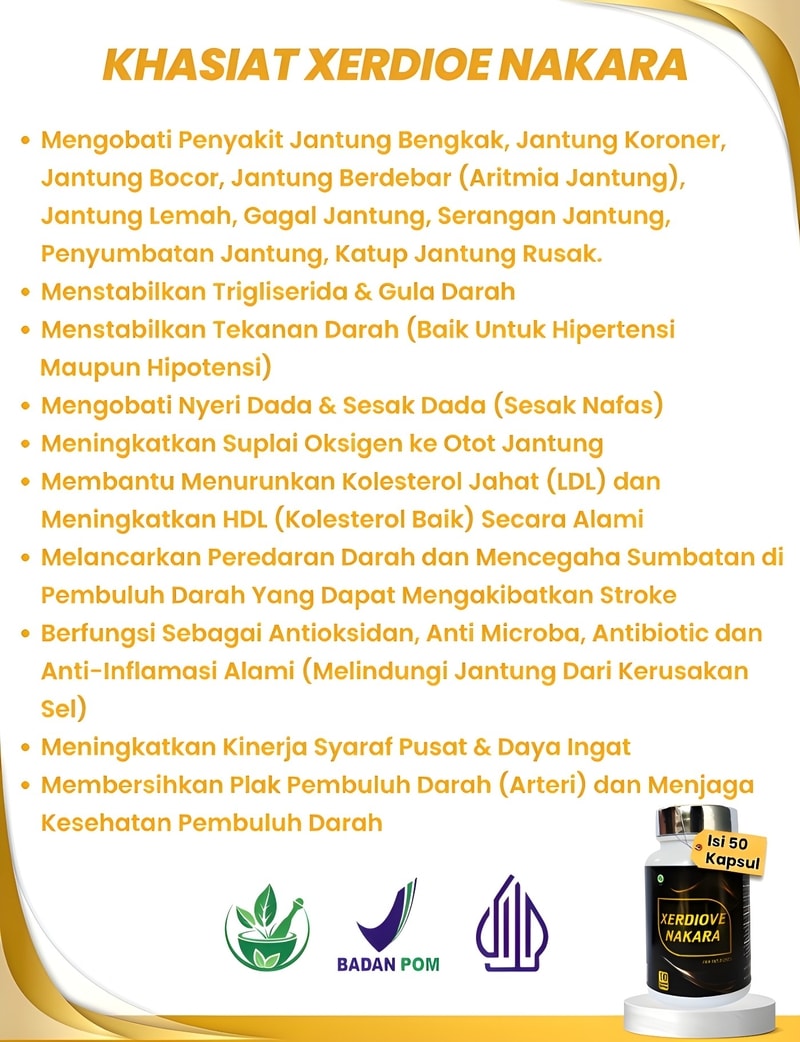 khasiat obat jantung xerdiove nakara