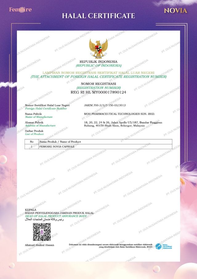 Lampiran Sertifikat Halal Novia