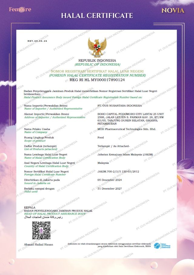 Sertifikat Halal Novia