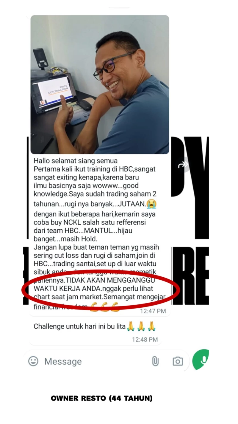 Testimoni peserta Trading Santai