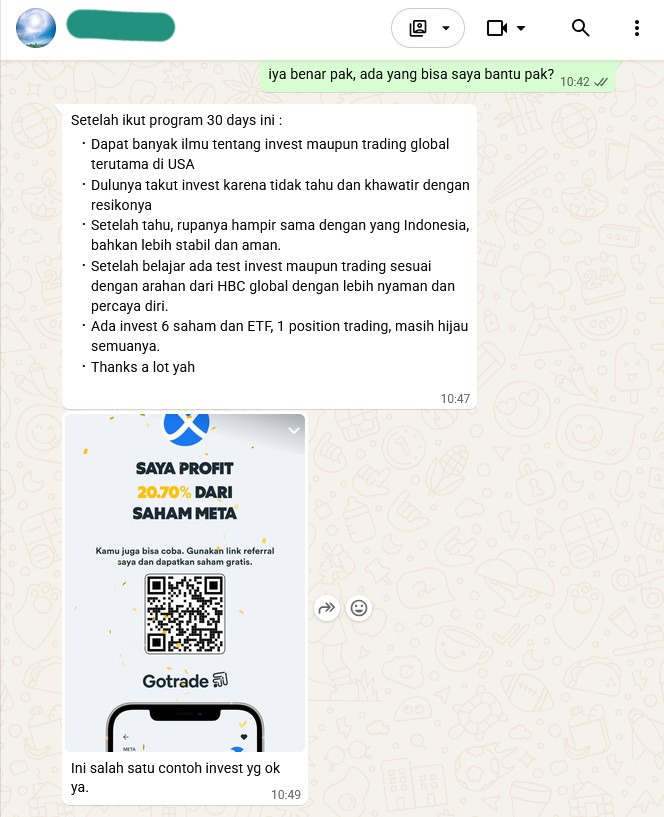 Testimoni peserta