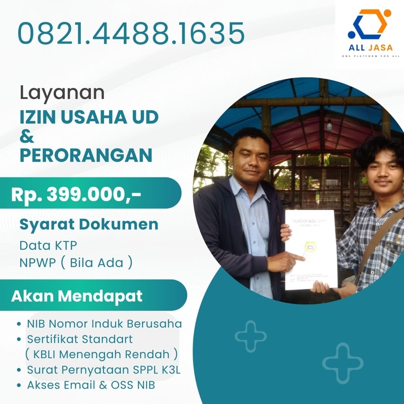 jasa bikin UD, jasa daftar usaha perorangan, legalitas usaha kecil, izin usaha UD, daftar NIB online, urus OSS perorangan, PT All Jaringan Solusi, All Jasa legalitas, biaya daftar UD, syarat bikin usaha perorangan, manfaat NIB, SPPL K3L usaha, Sertifikat Standar KBLI, pendirian UD mudah, jasa perizinan usaha, UMKM legal, bikin UD murah, daftar usaha perorangan cepat, urus NIB cepat, biaya NIB, proses bikin UD, daftar usaha online, legalitas UMKM, izin usaha online, NIB perorangan, OSS perorangan, NIB 399rb, jasa bikin UD Surabaya, jasa daftar usaha perorangan Malang, jasa legalitas usaha Bandung, jasa izin usaha Semarang, jasa pendirian usaha Yogyakarta, jasa usaha perorangan Kediri, Surabaya jasa bikin UD, Malang jasa daftar usaha perorangan, Bandung jasa legalitas usaha, Semarang jasa izin usaha, Yogyakarta jasa pendirian usaha, Kediri jasa usaha perorangan, legalitas usaha Surabaya, legalitas usaha Malang, legalitas usaha Bandung, legalitas usaha Semarang, legalitas usaha Yogyakarta, legalitas usaha Kediri, izin usaha Surabaya, izin usaha Malang, izin usaha Bandung, izin usaha Semarang, izin usaha Yogyakarta, izin usaha Kediri, daftar UD Surabaya, daftar UD Malang, daftar UD Bandung, daftar UD Semarang, daftar UD Yogyakarta, daftar UD Kediri, usaha perorangan Surabaya, usaha perorangan Malang, usaha perorangan Bandung, usaha perorangan Semarang, usaha perorangan Yogyakarta, usaha perorangan Kediri, NIB Surabaya, NIB Malang, NIB Bandung, NIB Semarang, NIB Yogyakarta, NIB Kediri, urus NIB Surabaya, urus NIB Malang, urus NIB Bandung, urus NIB Semarang, urus NIB Yogyakarta, urus NIB Kediri, jasa bikin UD Gresik, jasa daftar usaha perorangan Sidoarjo, legalitas usaha Mojokerto, izin usaha Pasuruan, daftar UD Probolinggo, usaha perorangan Jember, NIB Banyuwangi, urus NIB Lumajang, jasa bikin UD Situbondo, jasa daftar usaha perorangan Bondowoso, legalitas usaha Nganjuk, izin usaha Lamongan, daftar UD Tuban, usaha perorangan Bojonegoro, NIB Madiun, urus NIB Ngawi, jasa bikin UD Ponorogo, jasa daftar usaha perorangan Pacitan, legalitas usaha Trenggalek, izin usaha Blitar, daftar UD Tulungagung, usaha perorangan Magetan, NIB Sumenep, urus NIB Pamekasan, jasa bikin UD Sampang, jasa daftar usaha perorangan Bangkalan, legalitas usaha Batu, izin usaha Surabaya Kota, daftar UD Surabaya Kabupaten, usaha perorangan Malang Kota, NIB Malang Kabupaten, urus NIB Kediri Kota, jasa bikin UD Kediri Kabupaten, jasa legalitas usaha Gresik Kabupaten, izin usaha Sidoarjo Kabupaten, daftar UD Mojokerto Kabupaten, usaha perorangan Pasuruan Kabupaten, NIB Probolinggo Kabupaten, urus NIB Jember Kabupaten, jasa bikin UD Banyuwangi Kabupaten, jasa daftar usaha perorangan Lumajang Kabupaten, legalitas usaha Situbondo Kabupaten, izin usaha Bondowoso Kabupaten, daftar UD Nganjuk Kabupaten, usaha perorangan Lamongan Kabupaten, NIB Tuban Kabupaten, urus NIB Bojonegoro Kabupaten, jasa bikin UD Madiun Kabupaten, jasa daftar usaha perorangan Ngawi Kabupaten, legalitas usaha Ponorogo Kabupaten, izin usaha Pacitan Kabupaten, daftar UD Trenggalek Kabupaten, usaha perorangan Blitar Kabupaten, NIB Tulungagung Kabupaten, urus NIB Magetan Kabupaten, jasa bikin UD Sumenep Kabupaten, jasa daftar usaha perorangan Pamekasan Kabupaten, legalitas usaha Sampang Kabupaten, izin usaha Bangkalan Kabupaten, daftar UD Batu Kota, jasa bikin UD Semarang Kota, jasa daftar usaha perorangan Solo, legalitas usaha Magelang Kota, izin usaha Salatiga, daftar UD Purwokerto, usaha perorangan Cilacap, NIB Tegal Kota, urus NIB Pekalongan Kota, jasa bikin UD Kendal, jasa daftar usaha perorangan Batang, legalitas usaha Pemalang, izin usaha Brebes, daftar UD Kudus, usaha perorangan Jepara, NIB Demak, urus NIB Grobogan, jasa bikin UD Blora, jasa daftar usaha perorangan Rembang, legalitas usaha Pati, izin usaha Boyolali, daftar UD Klaten, usaha perorangan Sukoharjo, NIB Karanganyar, urus NIB Sragen, jasa bikin UD Wonogiri, jasa daftar usaha perorangan Purbalingga, legalitas usaha Banjarnegara, izin usaha Kebumen, daftar UD Purworejo, usaha perorangan Temanggung, NIB Wonosobo, urus NIB Semarang Kabupaten, jasa bikin UD Solo Raya, jasa daftar usaha perorangan Karesidenan Surakarta, legalitas usaha Karesidenan Kedu, izin usaha Karesidenan Pekalongan, daftar UD Karesidenan Banyumas, usaha perorangan Karesidenan Semarang, NIB Karesidenan Pati, urus NIB Karesidenan Kedu, jasa bikin UD Jakarta, jasa daftar usaha perorangan Tangerang, legalitas usaha Bekasi, izin usaha Depok, daftar UD Bogor, usaha perorangan Serang, NIB Cilegon, urus NIB Tangerang Selatan, jasa bikin UD Bogor Kabupaten, jasa daftar usaha perorangan Bekasi Kabupaten, legalitas usaha Tangerang Kabupaten, izin usaha Depok Kabupaten, daftar UD Serang Kabupaten, usaha perorangan Cilegon Kota, NIB Pandeglang Kabupaten, urus NIB Lebak Kabupaten, jasa bikin UD Bandung Kota, jasa daftar usaha perorangan Cimahi, legalitas usaha Tasikmalaya Kota, izin usaha Cirebon Kota, daftar UD Sukabumi Kota, usaha perorangan Karawang, NIB Purwakarta, urus NIB Subang, jasa bikin UD Indramayu, jasa daftar usaha perorangan Ciamis, legalitas usaha Garut, izin usaha Sumedang, daftar UD Majalengka, usaha perorangan Kuningan, NIB Banjar, urus NIB Cianjur, jasa bikin UD Bandung Barat, jasa daftar usaha perorangan Bogor Kota, legalitas usaha Bekasi Kota, izin usaha Depok Kota, daftar UD Tangerang Kota, usaha perorangan Serang Kota, NIB Cilegon Kota, urus NIB Yogyakarta Kota, jasa bikin UD Sleman Kabupaten, jasa daftar usaha perorangan Bantul Kabupaten, legalitas usaha Kulon Progo Kabupaten, izin usaha Gunung Kidul Kabupaten, daftar UD DIY, usaha perorangan Banten, NIB Jawa Barat, urus NIB Jawa Tengah, jasa bikin UD Jawa Timur, jasa daftar usaha perorangan DKI Jakarta, legalitas usaha seluruh Jawa, izin usaha seluruh Jawa, daftar UD seluruh Jawa, usaha perorangan seluruh Jawa, NIB seluruh Jawa, urus NIB seluruh Jawa, jasa legalitas UD, jasa legalitas usaha perorangan, legalitas bisnis online, izin usaha online murah, daftar NIB murah, urus OSS cepat, bikin UD legal online, daftar usaha perorangan legal, jasa perizinan UMKM, konsultan legalitas usaha, biro jasa NIB, biro jasa izin usaha, pendaftaran UD, pendaftaran usaha perorangan online, biaya bikin UD perorangan, syarat NIB terbaru, manfaat legalitas UMKM, prosedur daftar OSS, KBLI usaha kecil, sertifikat standar usaha perorangan, SPPL K3L perorangan, layanan perizinan bisnis, PT All Jaringan Solusi Jawa, All Jasa legalitas Jawa, bikin UD 399000, daftar usaha perorangan 399000, NIB 399rb, jasa izin usaha 399rb, legalitas usaha 399rb, bikin UD tanpa ribet, daftar usaha tanpa ribet, urus NIB tanpa ribet, legalitas bisnis mudah, izin usaha cepat jadi, NIB instan, OSS mudah diurus, PT All Jaringan Solusi kontak, All Jasa nomor telepon, jasa legalitas 082144881635, bikin UD telepon 082144881635, daftar usaha perorangan telepon 082144881635, NIB telepon 082144881635, urus izin usaha telepon 082144881635, legalitas usaha telepon 082144881635, biaya NIB 2024, syarat UD terbaru, prosedur OSS terbaru, manfaat NIB bagi UMKM, sertifikat standar KBLI rendah, SPPL K3L mudah, akses OSS NIB, email NIB, pendaftaran UD legal, pendaftaran usaha perorangan legal, jasa bikin UD terpercaya, jasa daftar usaha perorangan profesional, legalitas usaha di Jawa, izin usaha di Jawa, daftar UD di Jawa, usaha perorangan di Jawa, NIB di Jawa, urus NIB di Jawa, jasa bikin UD kota kabupaten, jasa daftar usaha perorangan kota kabupaten, legalitas usaha kota kabupaten, izin usaha kota kabupaten, daftar UD kota kabupaten, usaha perorangan kota kabupaten, NIB kota kabupaten, urus NIB kota kabupaten, layanan legalitas usaha, solusi legalitas UMKM, pengurusan NIB, pengurusan izin usaha, daftar bisnis online, bikin bisnis legal, legalisasi usaha, perizinan usaha perorangan, biro jasa perizinan, konsultan izin usaha, pendaftaran usaha cepat, NIB untuk usaha mikro, NIB untuk usaha kecil, biaya urus legalitas, syarat legalitas usaha, proses urus izin, NIB lengkap, dokumen legalitas usaha, legalitas bisnis perorangan, cara daftar UD, cara bikin usaha perorangan, cara urus NIB, manfaat NIB legal, OSS untuk perorangan, KBLI usaha, sertifikat standar usaha, SPPL K3L online, akses email NIB, PT All Jaringan Solusi service, All Jasa service, bikin UD termurah, daftar usaha perorangan termurah, NIB termurah, jasa bikin UD se-Jawa, jasa daftar usaha perorangan se-Jawa, legalitas usaha se-Jawa, izin usaha se-Jawa, daftar UD se-Jawa, usaha perorangan se-Jawa, NIB se-Jawa, urus NIB se-Jawa