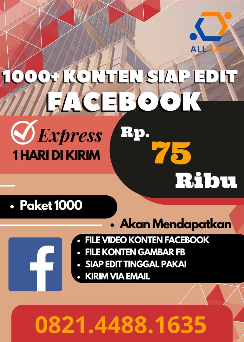 1000 Desain Konten Facebook Siap Edit Siap Pakai di Surabaya Malang Kediri Madiun Solo Semarang Yogya Jakarta Bogor Depok Tangerang Bekasi Bandung Seluruh Kota Kabupaten di Indonesia