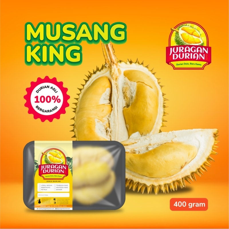 Durian Musang King import Malaysia premium 500 gram dari Juragan Durian