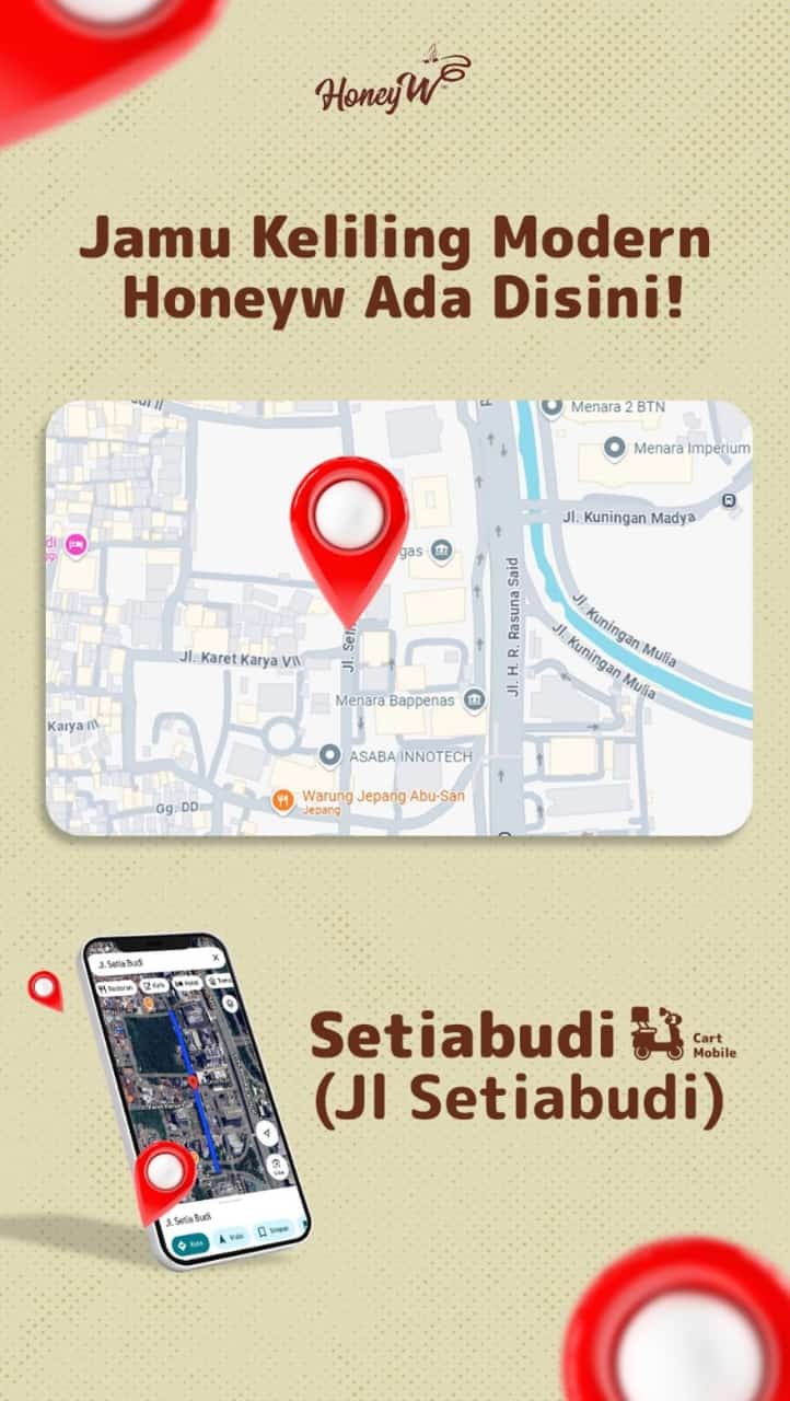 honeyw terdapat di wilayah jalan setiabudi sekitarnya