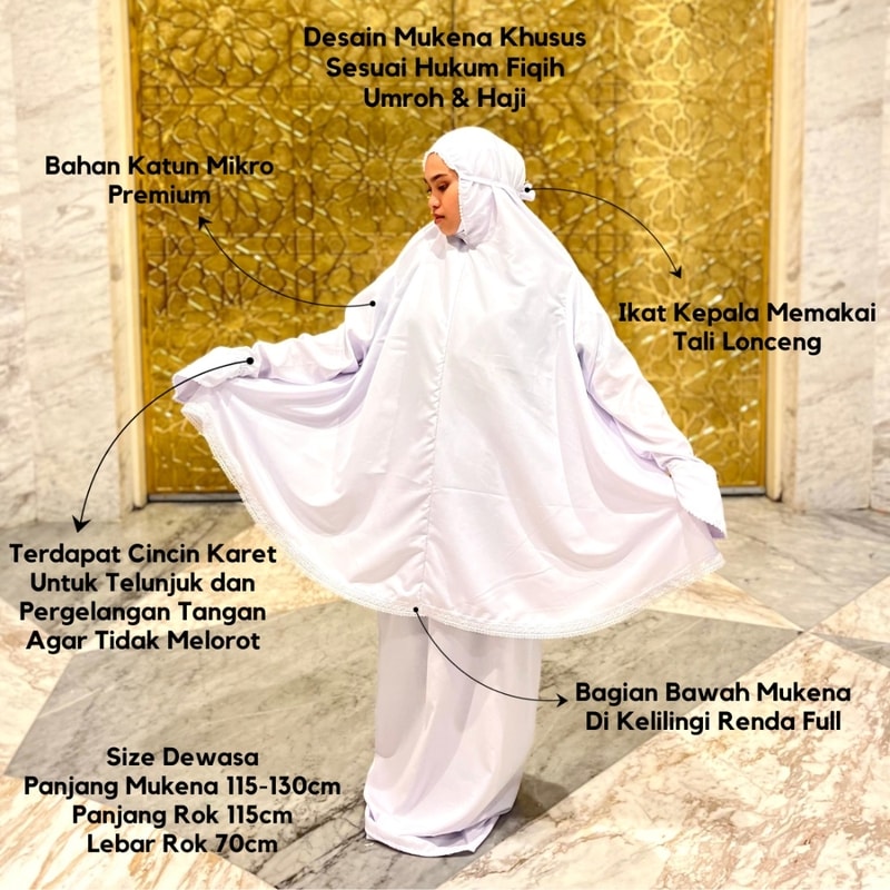 mukena teruan berlengan