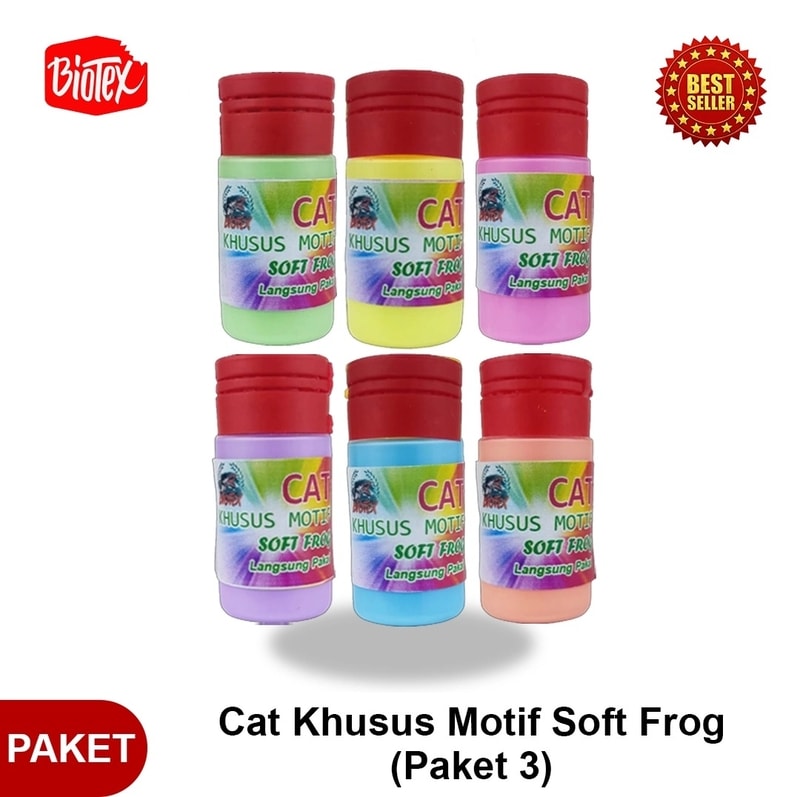 #CatSoftFrogPremium #BiotexMotifSoftFrog #CatMotifSoftFrog #CatLureSoftFrog #Biotex10Warna #CustomLurePainting #CatKhususSoftFrog #PewarnaSoftFrog #CatLureFishing #BiotexPewarnaLure