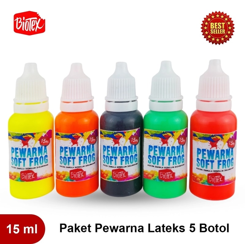 #PewarnaLateksSoftFrog #PewarnaSoftFrogBiotex #PaketPewarnaLateks15ml #PewarnaSoftLure5Botol #PewarnaBiotexSoftFrog #PewarnaLureCustomBiotex #PewarnaLureIkanGabus #PewarnaSoftFrogDIY #PewarnaAlatPancingGabus