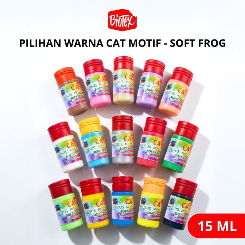 BiotexCatLukis #MotifSoftFrog #CatHijauStabilo #KreativitasTanpaBatas #LukisDenganGaya #DIYArtSupplies #CraftingJoy #CatAkrilik #HobiBerkreasi #ArtisticVibes #WarnaCerita #KaryaKreatif #SenimanPemula