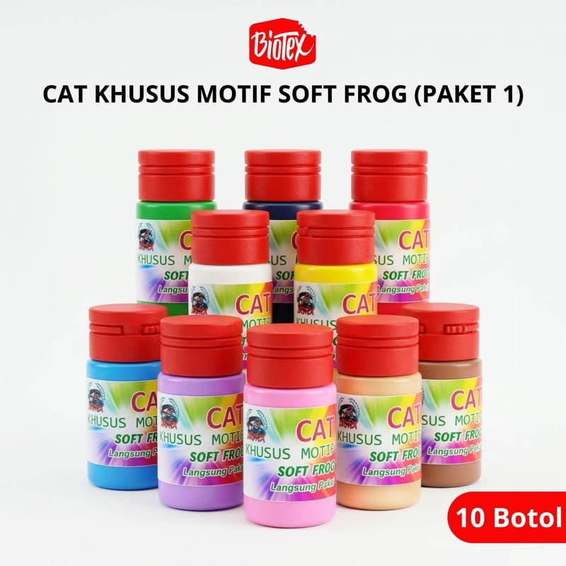 #CatSoftFrogPremium #BiotexMotifSoftFrog #CatMotifSoftFrog #CatLureSoftFrog #Biotex10Warna #CustomLurePainting #CatKhususSoftFrog #PewarnaSoftFrog #CatLureFishing #BiotexPewarnaLure