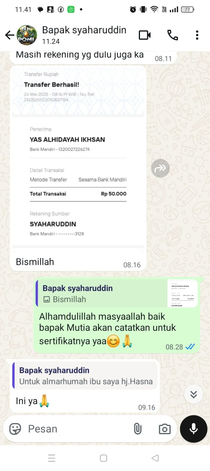 testimoni donatur
