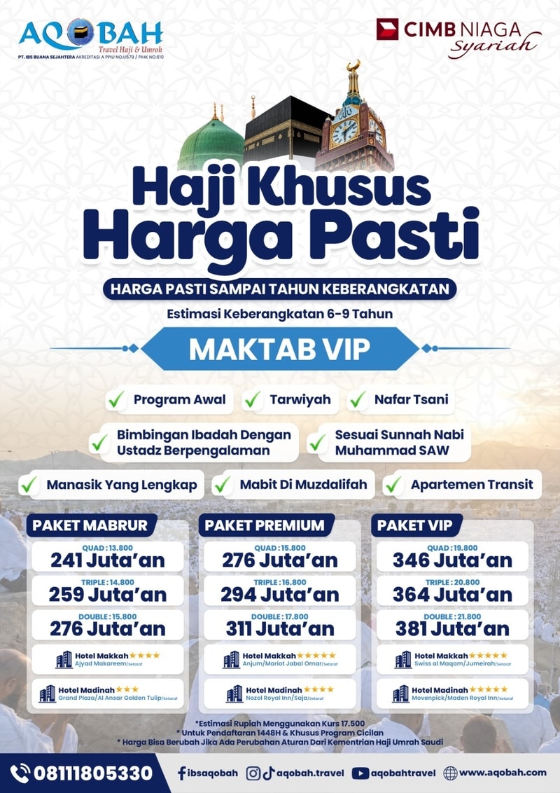 Haji Khusus Harga Pasti